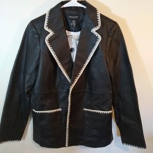 NWT Dialogue Leather Jacket